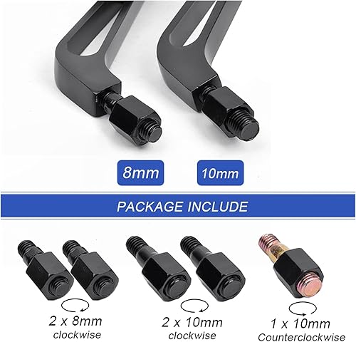 Miniatura 6 de Motorcycle Mirrors For Cafe Racer 8mm 10mm Universal Rearview Mirror Motorcycle Rear View Side Mirror Moto Electric Scooter Motorbike Accessories