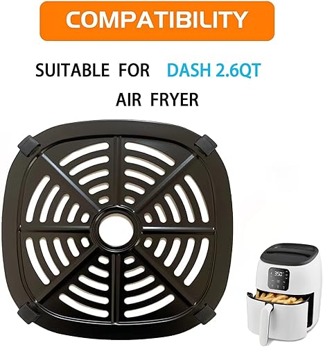 Miniatura 2 de Sartén para freidora de aire para freidora de 2.6 cuartos de galón, placa antiadherente premium, rejilla de rejilla de rejilla de 2.6 cuartos de