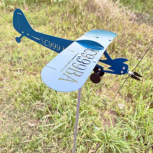 Piper J3 Cub Airplane Weathervane, 2023 New Airplane Wind Spinner Metal Weathervane Windmill, Upgrade Weather Vane For Sheds Yard Garden Patio Lawn #TOP20