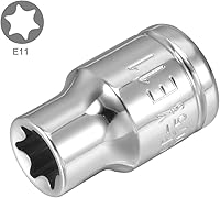 Vista 2 de uxcell 2pcs 3/8 pulgadas Drive E11 externo Torx poco profundo zócalo, acero Cr-V