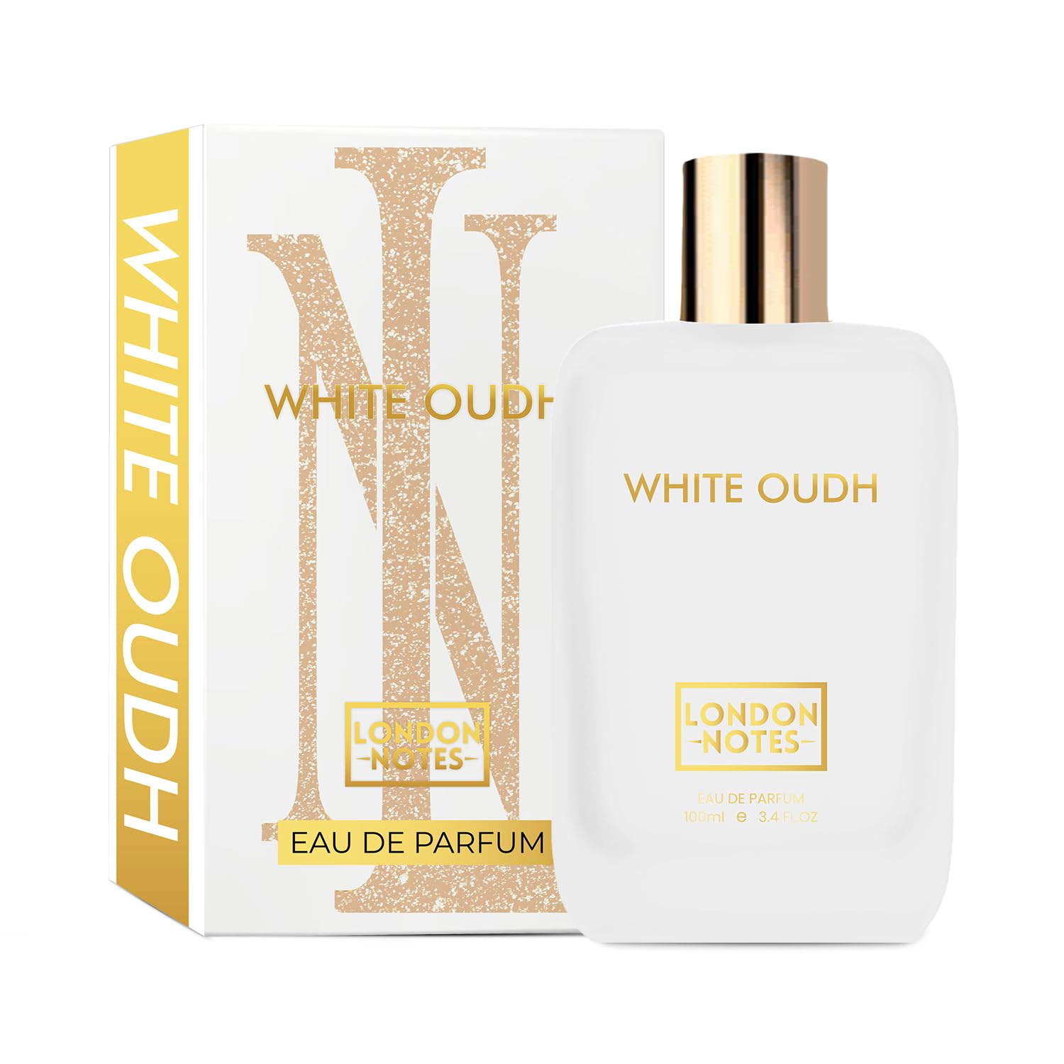 LONDON NOTES White Oudh Perfume for Men & Women | Long Lasting Woody & Spicy Fragrance | Sophisticated Citrus, Rose & Mu