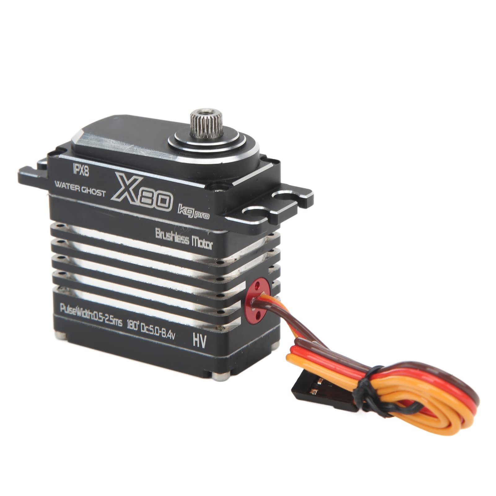 Servo Motore Brushless Resistente All'acqua, Alto Torque 80Kg Servo Digitale per Auto Barca RC 1/8 1/10