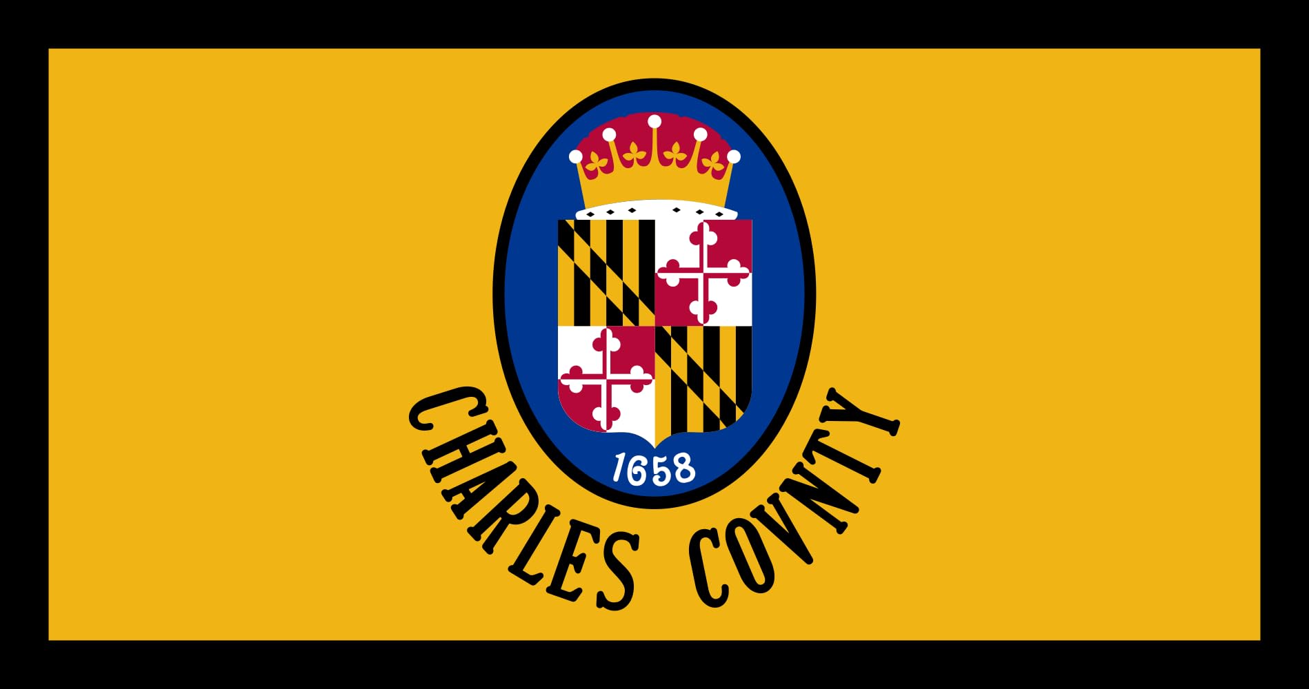 Drapeau Charles County Maryland grand pavillon usa résistant uv
