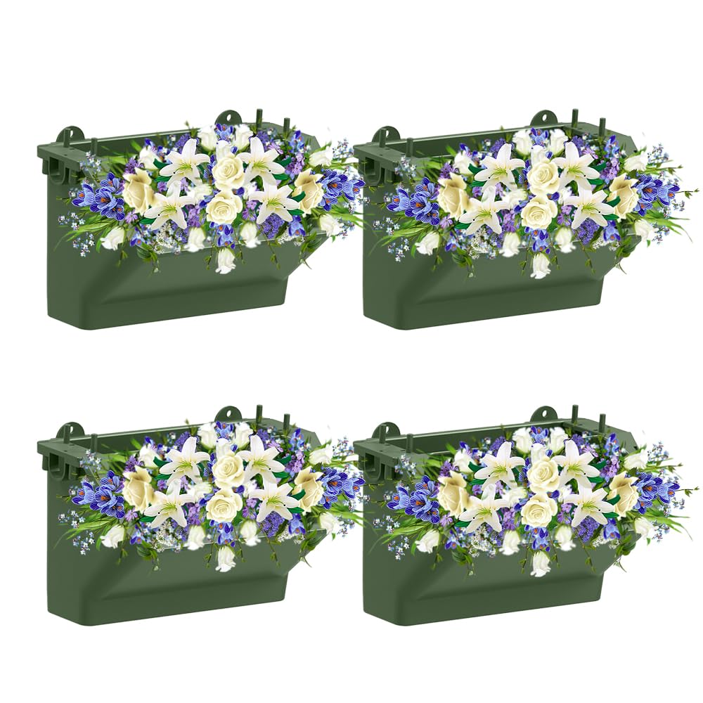 Kocusu - Jardinera para pared vegetal, jardineras exteriores para pared vegetal, jardinera vertical y jardinera, balcón, instalación superpuesta, adecuada para plantar plantas de interior (verde