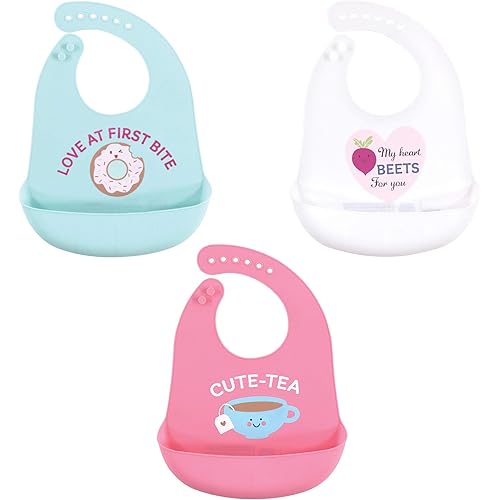 Hudson Baby Unisex Baby Silicone Bibs