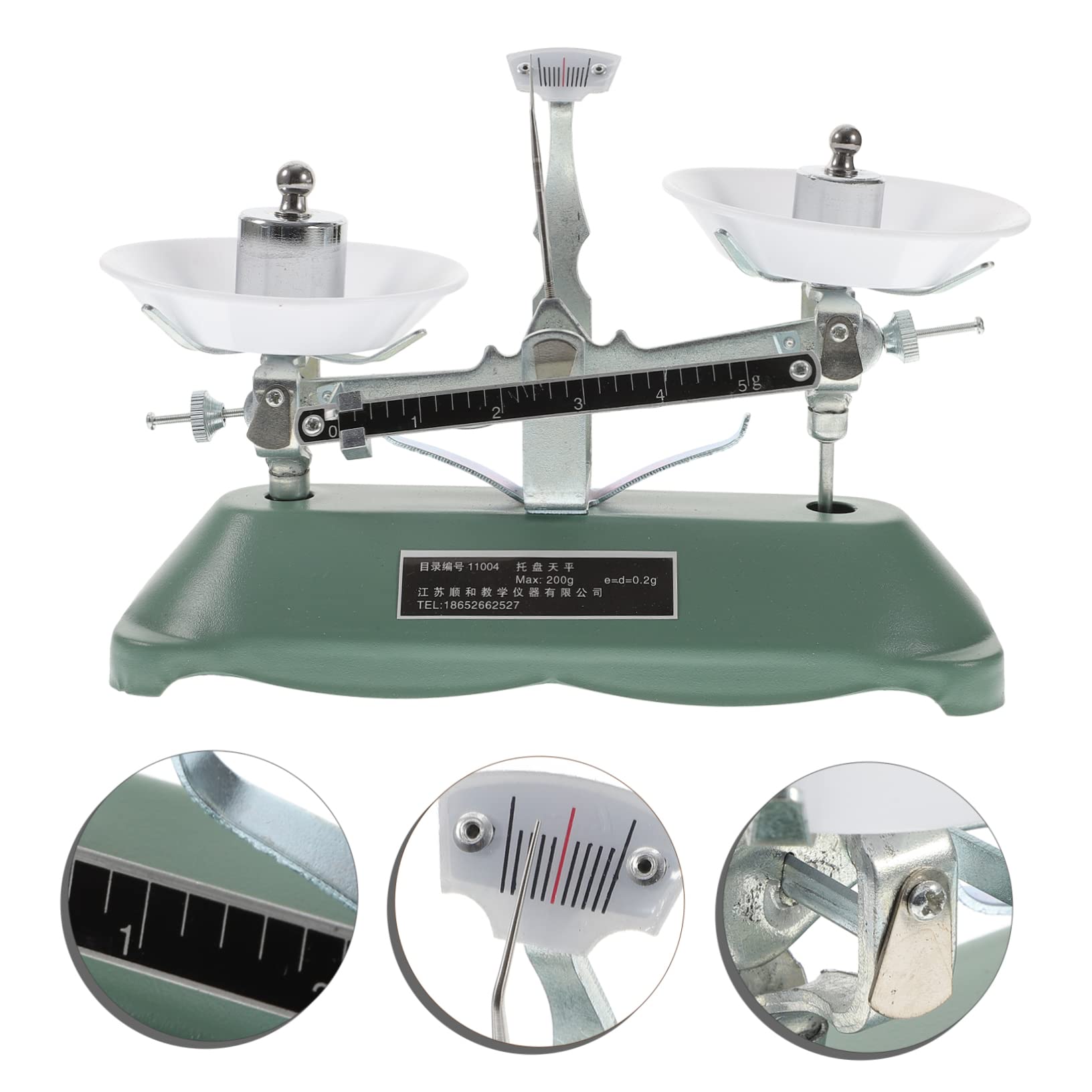 MUCKLILY Balance Scale Laboratory Balance Scale for Classroom Boys and Girls Learning Science Weight with Weights and Tweezers