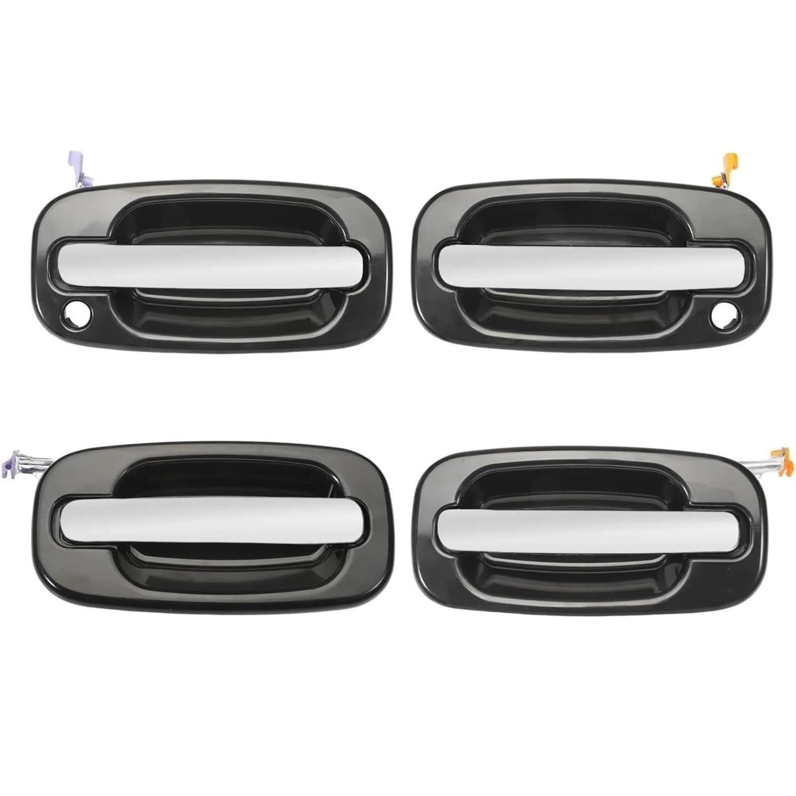 Glymzoi Car Exterior Door Handles Outer Door Handle for GMC for Sierra 1500 2500 3500 for Yukon XL 4pcs Front/Rear Exterior Handles