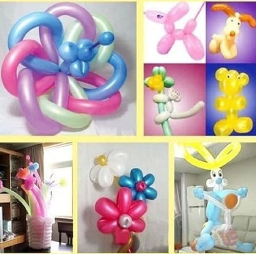 Miniatura 5 de 260q - Globos mágicos largos de látex grueso para modelar modelos de animales, bodas, cumpleaños, decoraciones de fiesta (negro)