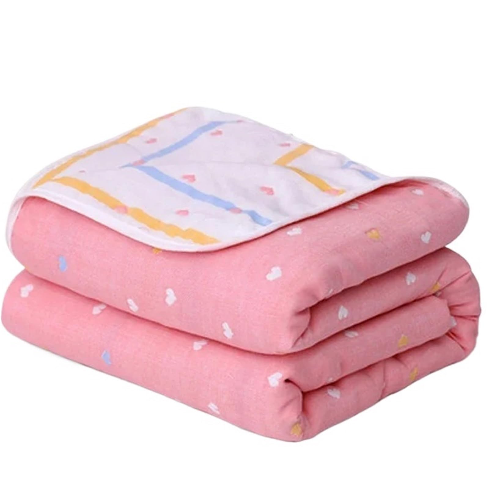 HKSDKABOP Muslin Throw Blanket, 6-Layer Cotton Chiffon, Multiple Sizes(Color6,150X200cm 1pc)