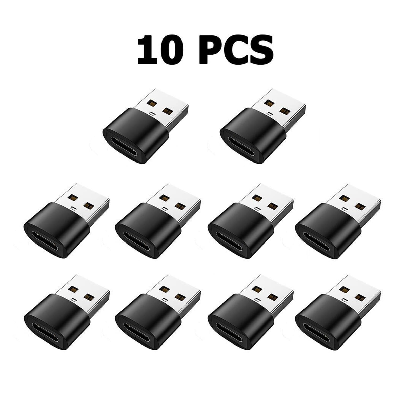 5/10Pcs USB a Tipo C OTG Adattatore USB-A maschio a USB-C femmina per il trasferimento dati del computer portatile (nero - 5 pezzi)