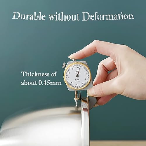 Miniatura 6 de meleg otthon Cuenco para mezclar de acero inoxidable, ensaladera de 5.8 cuartos de galón, cuencos de metal, lavabo de acero inoxidable, acabado de