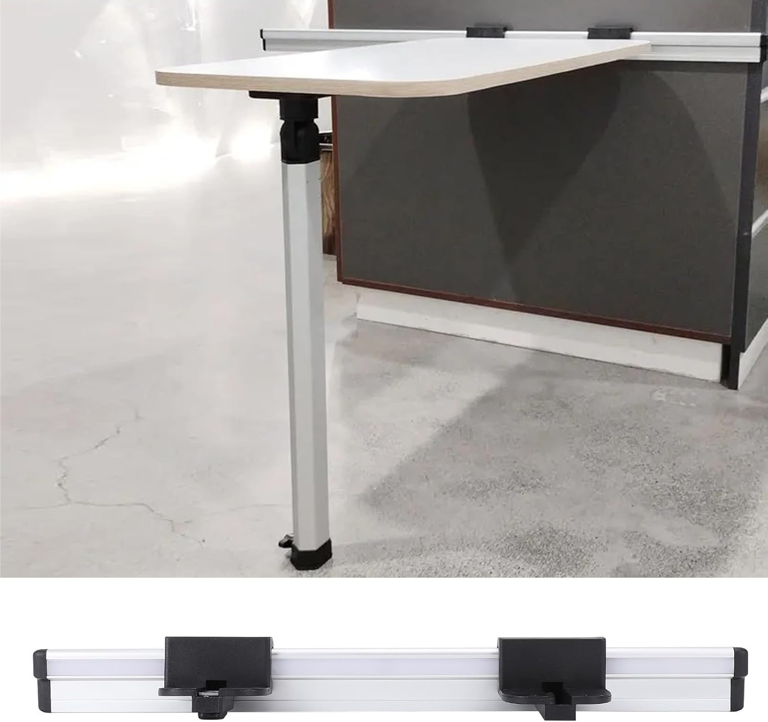 Focket RV Table Rail, 500mm Aluminum Alloy Wall Mount Table Support with Anodized Finish, for RV Motorhome Trailer Boat Yacht Indoor Balcony