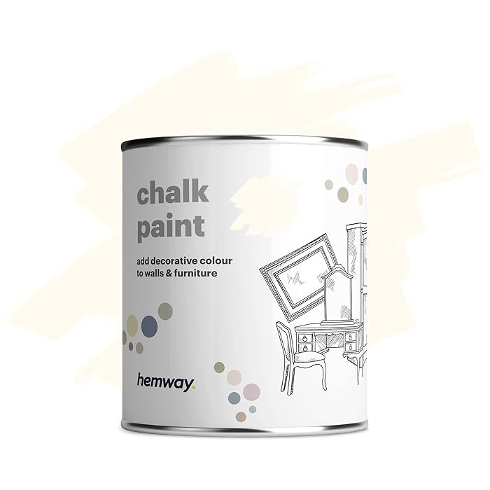 Buy Hemway Off White Chalk Paint Matt Finish Wall and Furniture Paint