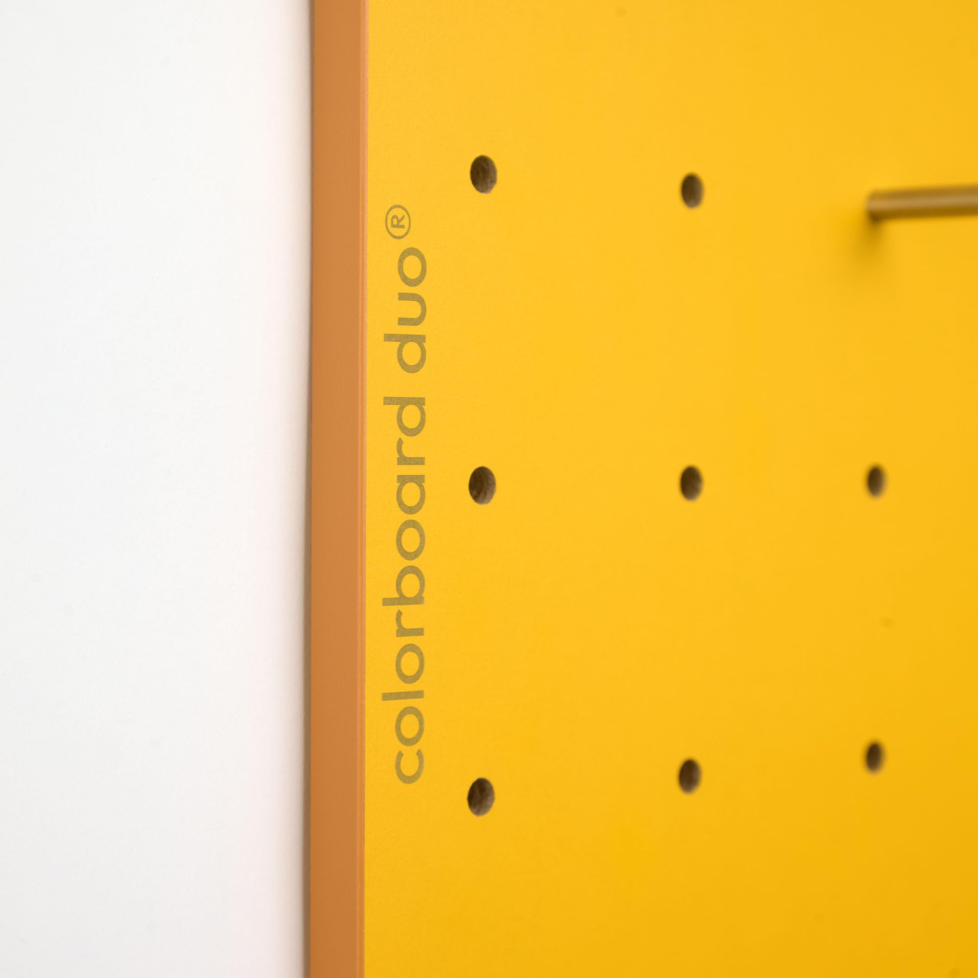 Perforated Wall Board, pegboard, Desk Organizer, Tool Panel, Perforated Panel, Matiza (50 cm x 70 cm, Lavender, Biscuit, Blue, Yellow) - with Boxes Accessories Basic Kit (Yellow)