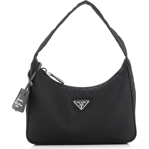 Prada, Pre-Loved Re-Edition 2000 Hobo Tessuto Mini, Black