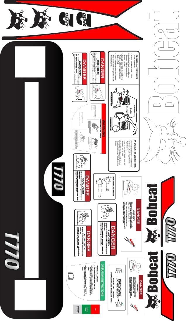 T-770 Compact Track Loader Skid Steer Decal kit