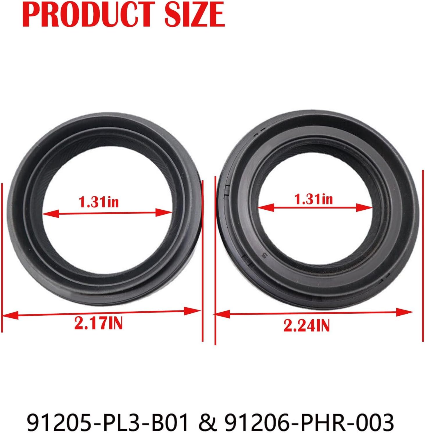 Left & Right Drive Shaft Axle Seals 91205-PL3-B01 91206-PHR-003 Fit for Honda Civic Accord Element Acura TSX ILX RSX
