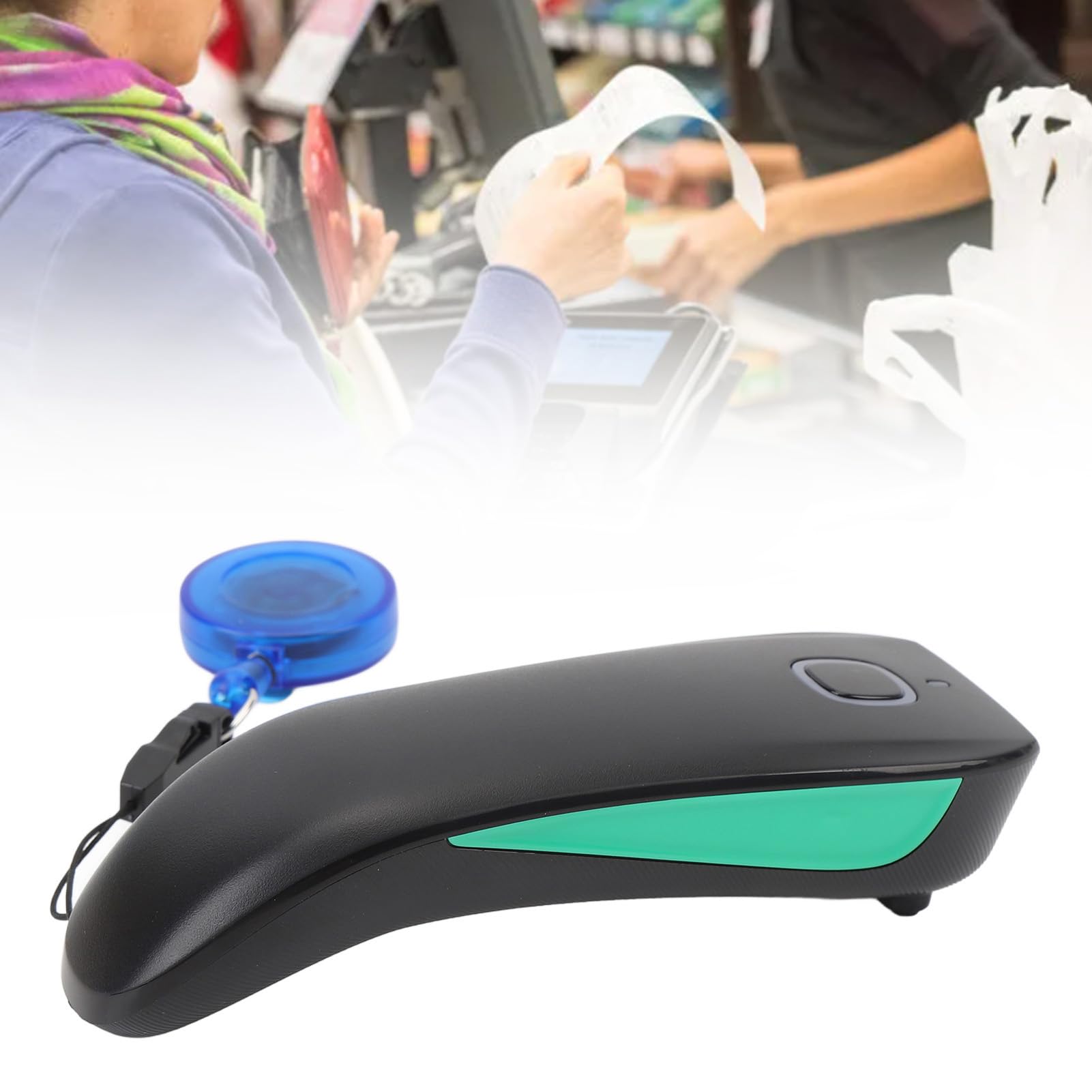 Keenso Kabelloser Barcode-Scanner, USB 3-in-1 Mini-Lesegerät