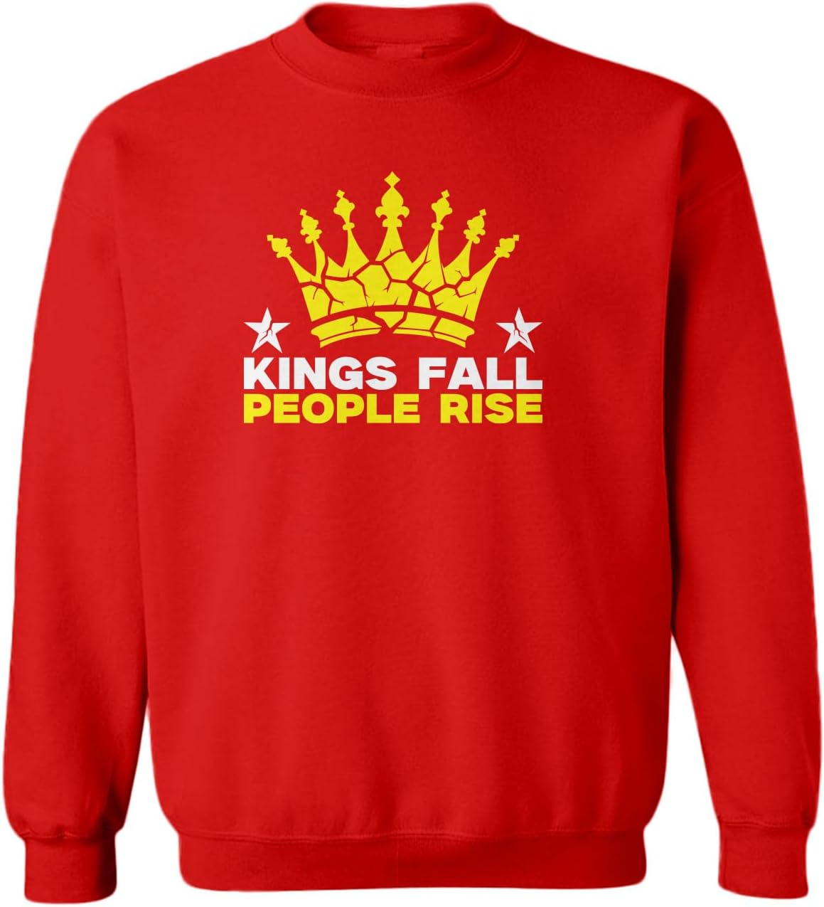 Kings Fall People Rise No Kings Protest Toddler Fleece Crewneck Sweater