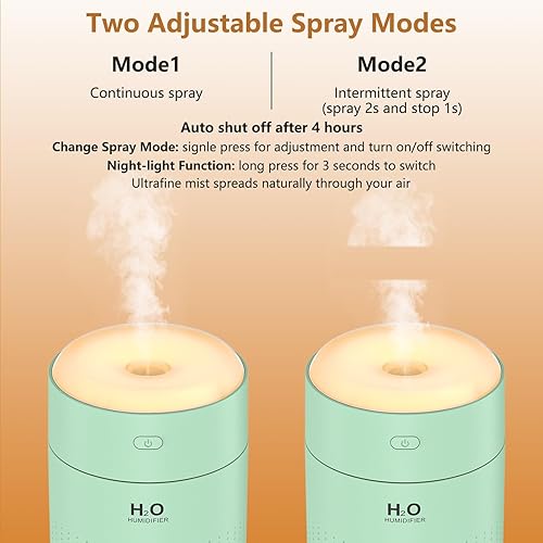 Miniatura 4 de Humidificadores pequeños para dormitorio de 11.8 fl oz, mini humidificador portátil para plantas de viaje, humidificador para plantas de dormitorio,