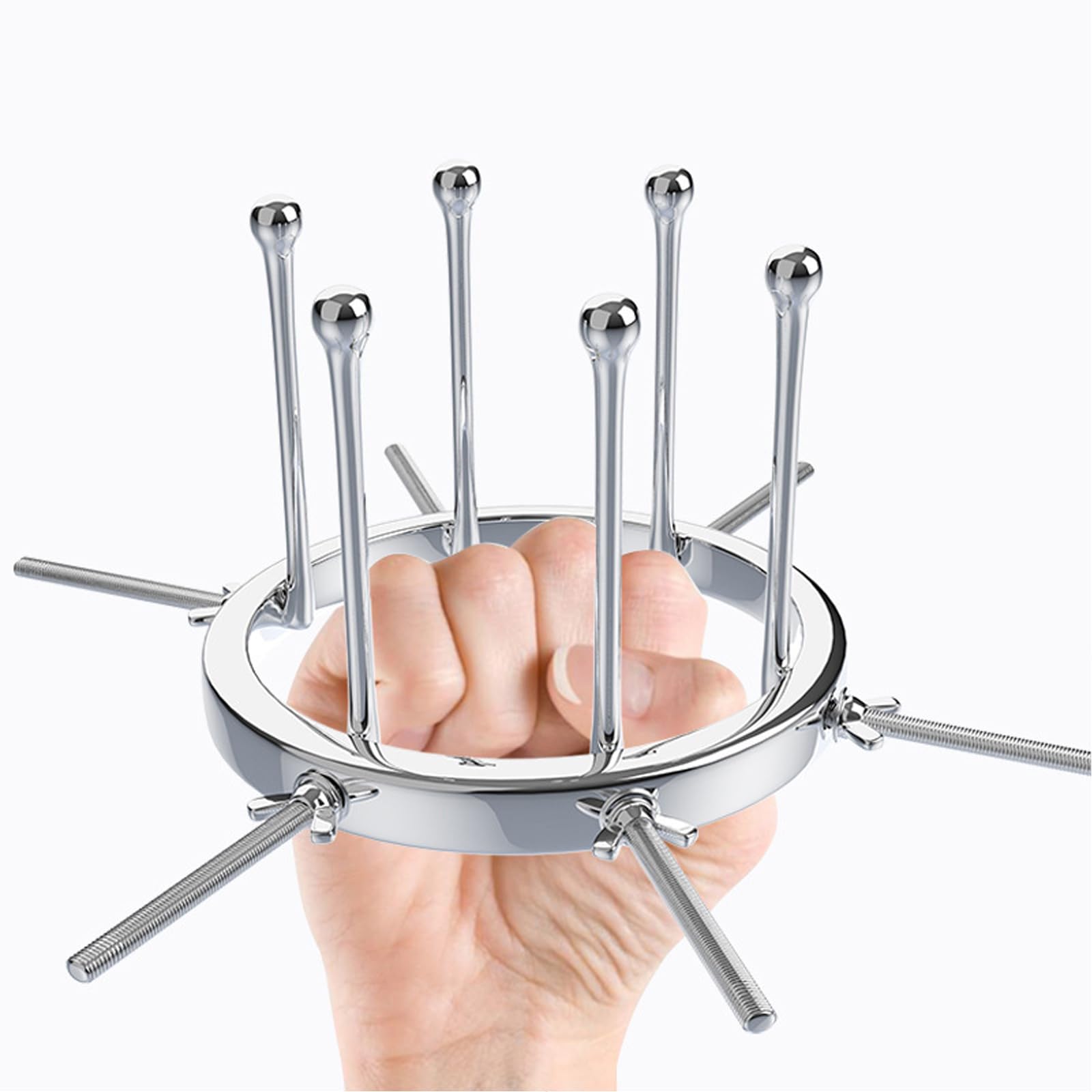 AMAZBEE Dilatatore anale Electroshock con accessori Giocattoli sessuali elettrici per anale e vaginale Speculum in acciaio inox divaricatore rettale (F,1)