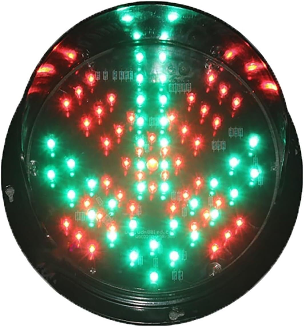 Feu de signalisation LED Industriel avec lentille Transparente - Feu Stop 24 V pour la sécurité publique, boîtier en Polycarbonate Durable, Feux de signalisation pour la régulation du trafic