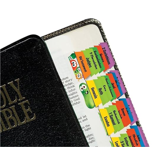 Tabbies VeggieTales Bible Tabs Old & New Testament, 90 Assorted Including 66 Books & 24 Reference Tabs Any Sized Bible (28431)