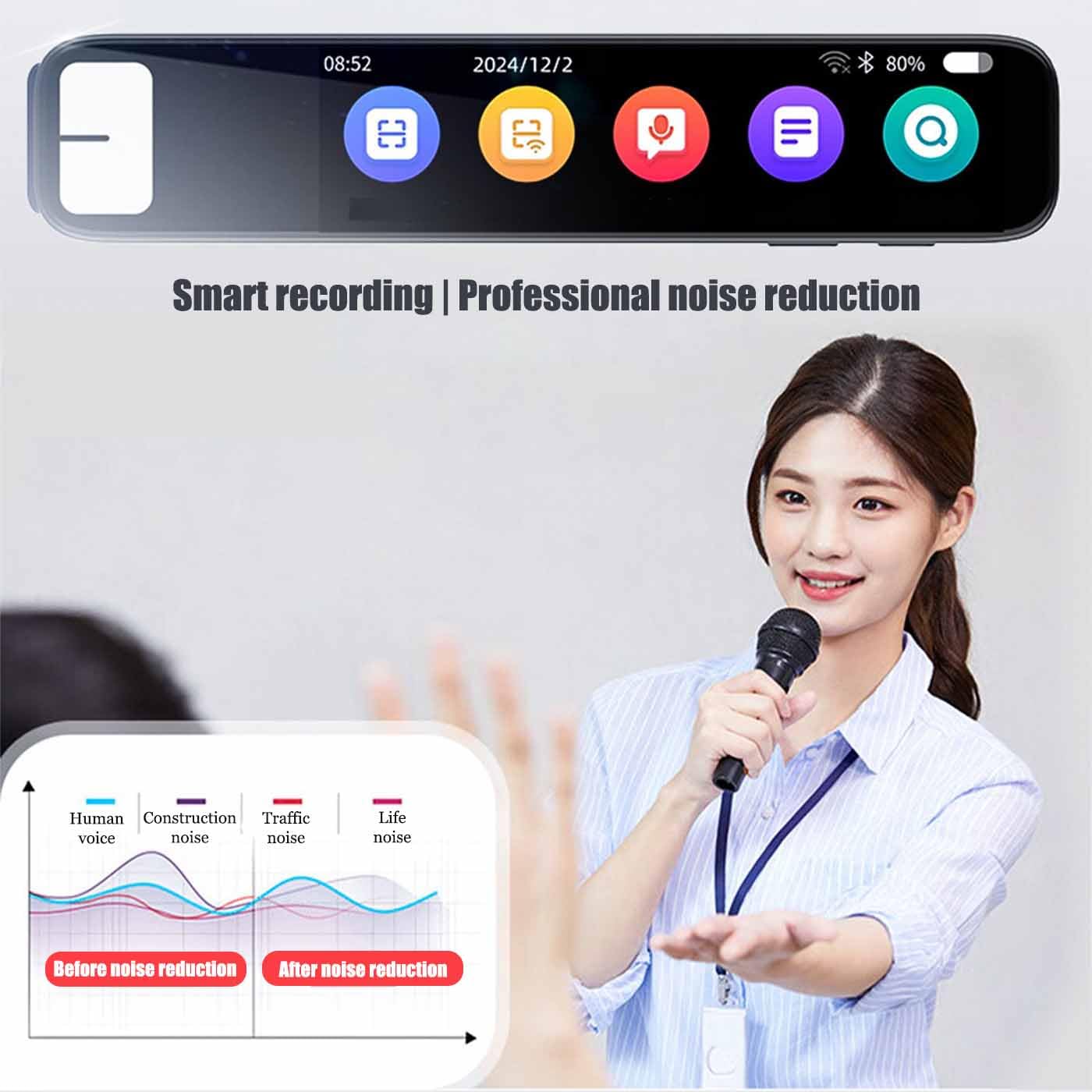 Scan Sense Pen,Scansense AI Smart Pen,Smart Language Scan Translator Pens,Multi-line Scanning Reading Pens,Real Time Reader Scanner for Dyslexia,Elderly,Students,Travelers