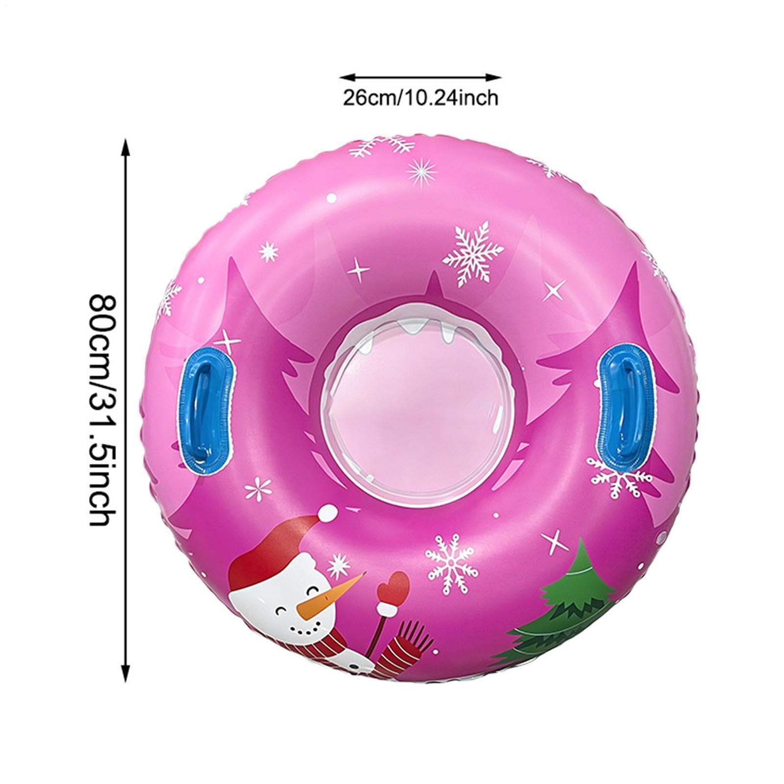 Bouée De Neige Tube Gonflable Rond De Glisse sur Neige avec Poignée | Anneau Luge Hivernal Pour Fêtes, Sports D'Hiver En Extérieur, Allées, Trottoirs, Piscine, Plage
