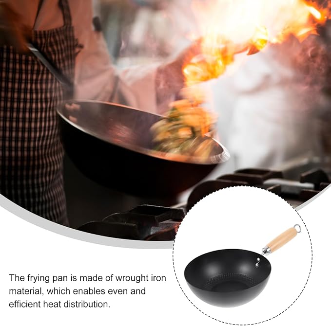 Mini wok de hierro forjado Cabilock 8 pulgadas apto inducción y gas miniatura 8