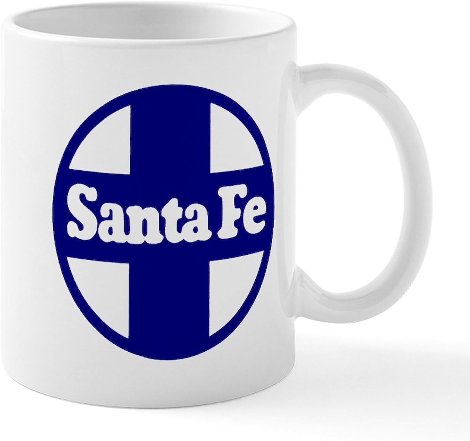 CafePress Santa Fe Railroad Blue 11 oz (325 ml) Ceramic Coffee Mug