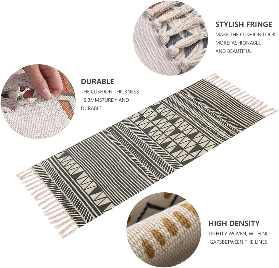 nuveti Cotton Yoga Mat - Absorbent, Grippy Tight Weave, Ashtanga & Hot Yoga Rug, Helps with Slippery Hands & Feet