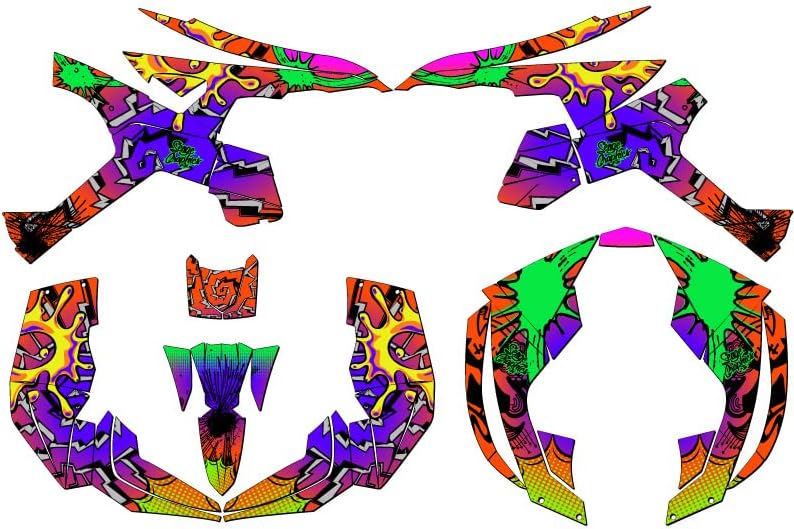 Vista 6 de All Years RENEGADE 500/800/1000 ZANY Sunburst Senge Kit de gráficos compatible con Can-Am