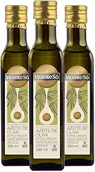Kit com 3 Azeites de Oliva Extra Virgem Vicente Só 250ml