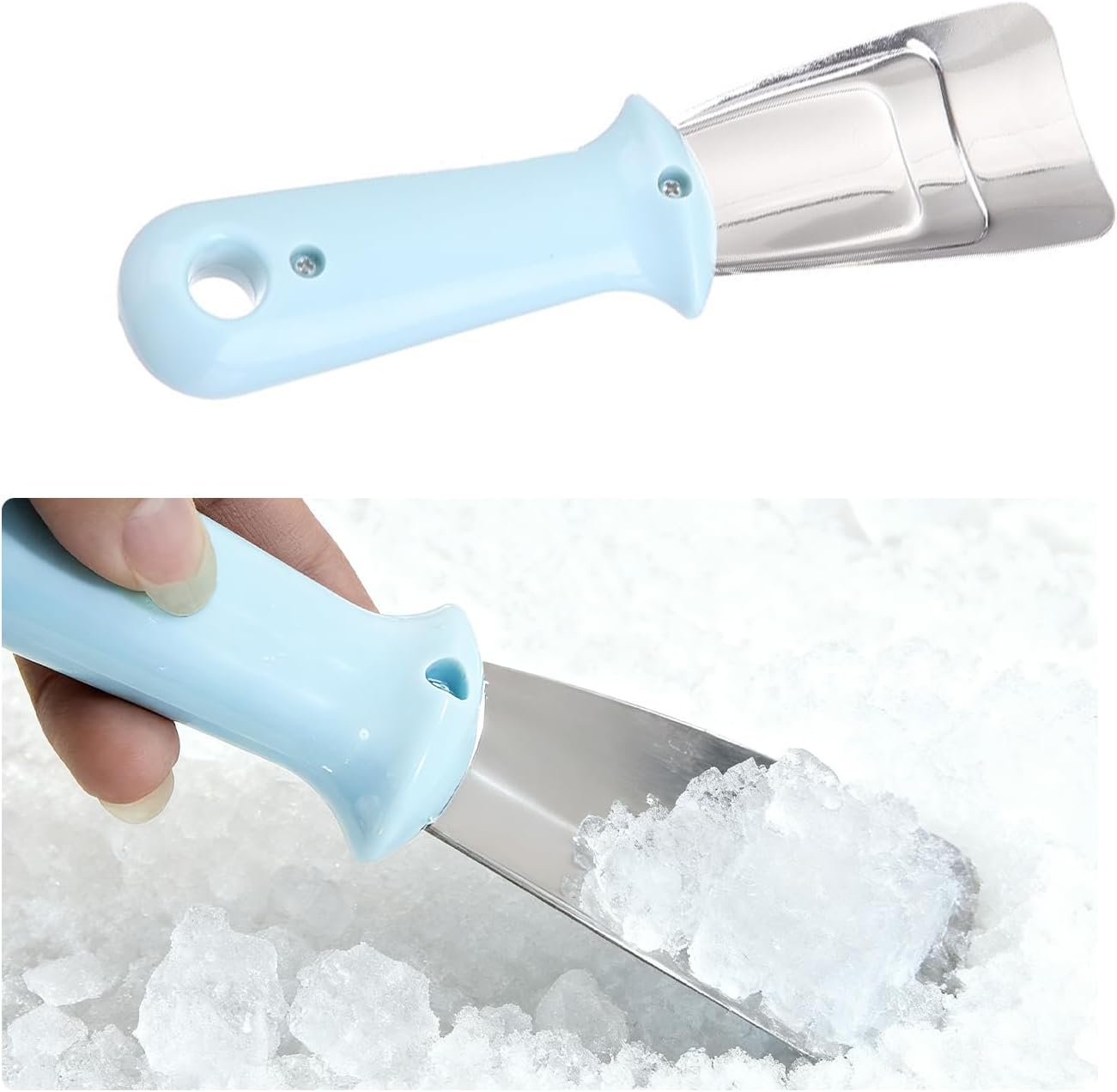 Multi-Purpose ice Scraper: one Swipe Breaks Through ice. Quickly Clears car Windows and Refrigerator Frost Without Scratching Surfaces. Solves ICY Challenges in Minutes.