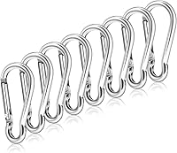 Vista 10 de Clips de mosquetón de repuesto para asta de bandera 4 ganchos de resorte de aleación de aluminio para bandera con ojales Accesorios de hardware