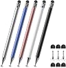 Bopomofo Stylus (5 Pcs),2-in-1 Stylus Pen for Touchscreen, High Precision and Sensitivity, Suitable for iPhone/ipad/Android Tablets, Compatible with Touch Screens,Black