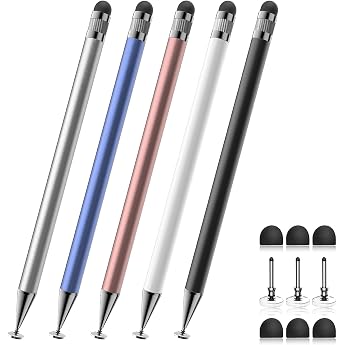 Bopomofo Tablet Pen Pack of 5 2-in-1 Touchscreen Pen Pen for Tablet
