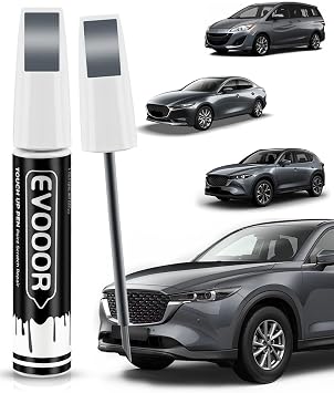 42A Meteor Gray Pearl Touch Up Paint Compatible with Mazda Exact Match 2 in 1 Touch up Paint for Chips and Nicks Repair