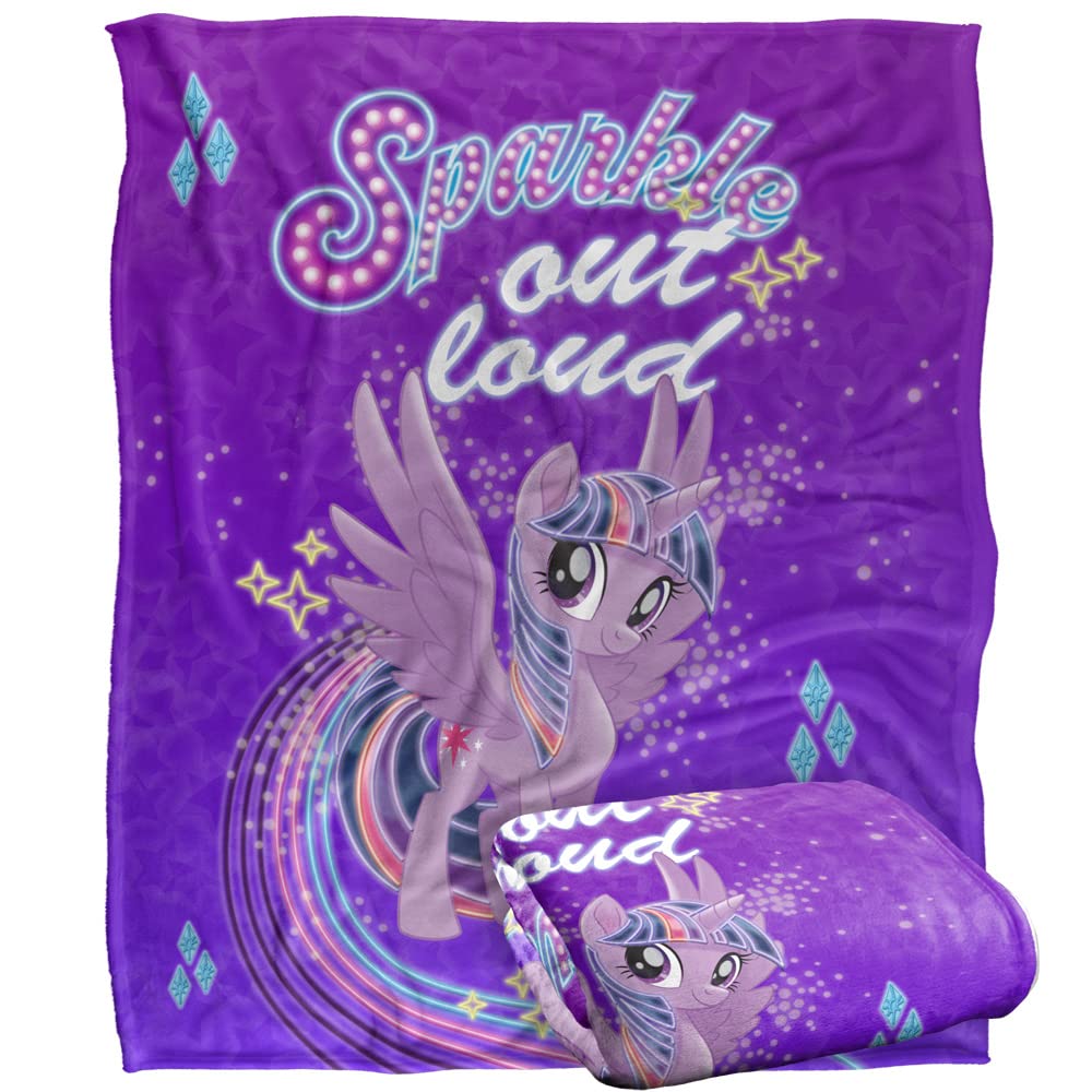My Little Pony Sparkle Silky Touch Super Soft Throw Blanket 152 X 127 cm, White