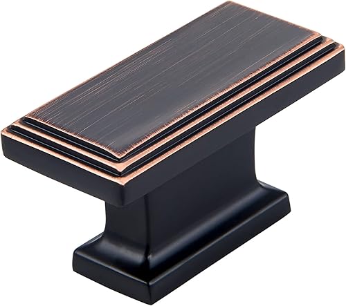 Miniatura 8 de Paquete de 10 manijas largas de gabinete (3-34 pulgadas), manijas de bronce aceitado para tiradores decorativos de cajones, tiradores de gabinete de