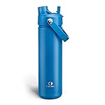 ENCOOL Insulated Water Bottle with Straw Stainless Steel Water Bottle, Leak-Proof, BPA-Free, Double Wall Vacuum Keeps Cold for 24 Hours for Sports, Travel, School (26 oz, Celtic Blue)