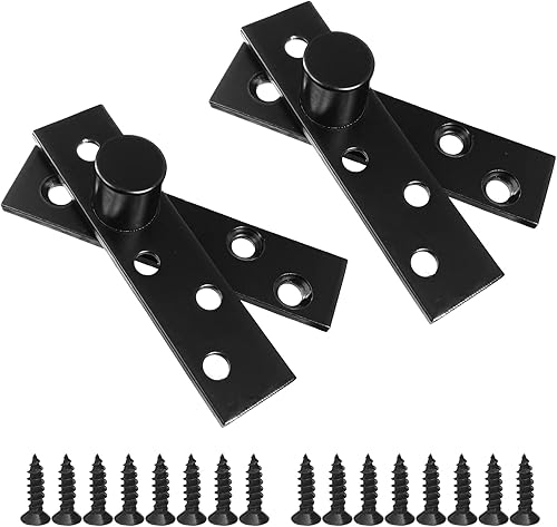 Bisagra giratoria de acero inoxidable de 270 grados, bisagras de ocultación de puerta, bisagras de pivote hacia arriba, eje inferior, color negro