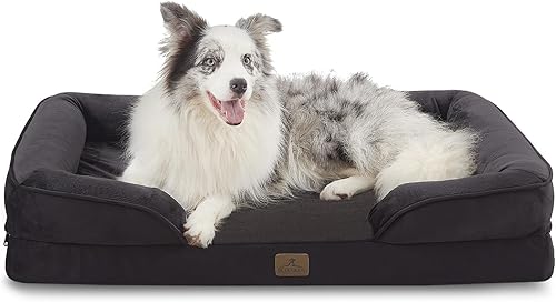 Miniatura 9 de Bedfolks Cama ortopédica para perros, sofá cama impermeable para perros medianos, sofá cama de espuma de huevo para mascotas con funda extraíble