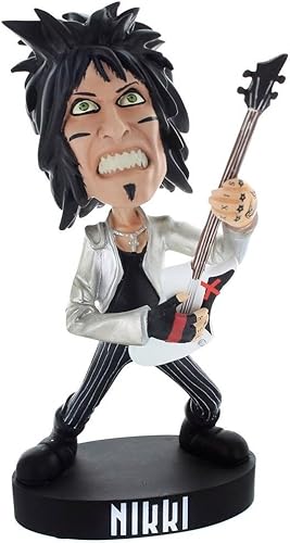 Motley Crue - Estatua Bobblehead de resina de 8.5 pulgadas: Nikki Sixx