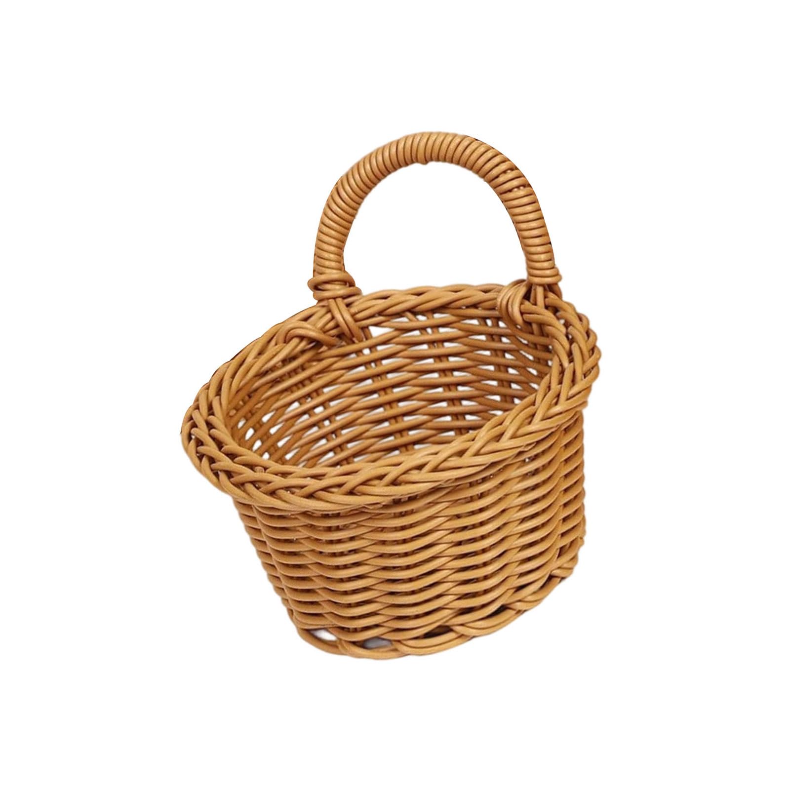 Kalttoy Retro Handwoven Wall Basket Multipurpose Container for Bedroom, Kitchen & Bucolic Home Organization Vintage Wall Hanging Storage Basket