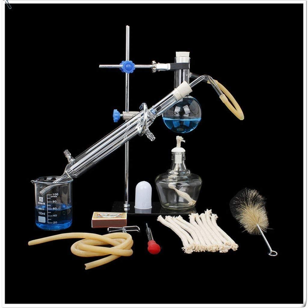 Apparecchiature da laboratorio Unità di distillazione Set Laboratorio Vetreria Scienza Industriale Distillatore Puro Rugiada Purificazione Fare Oli Essenziali Filtro Acqua Distillata Chimica
