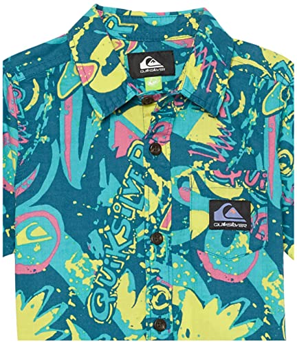 Quiksilver Button Down Shirt, Blithe Splat Boy Apparel 231, 2 #TOP28