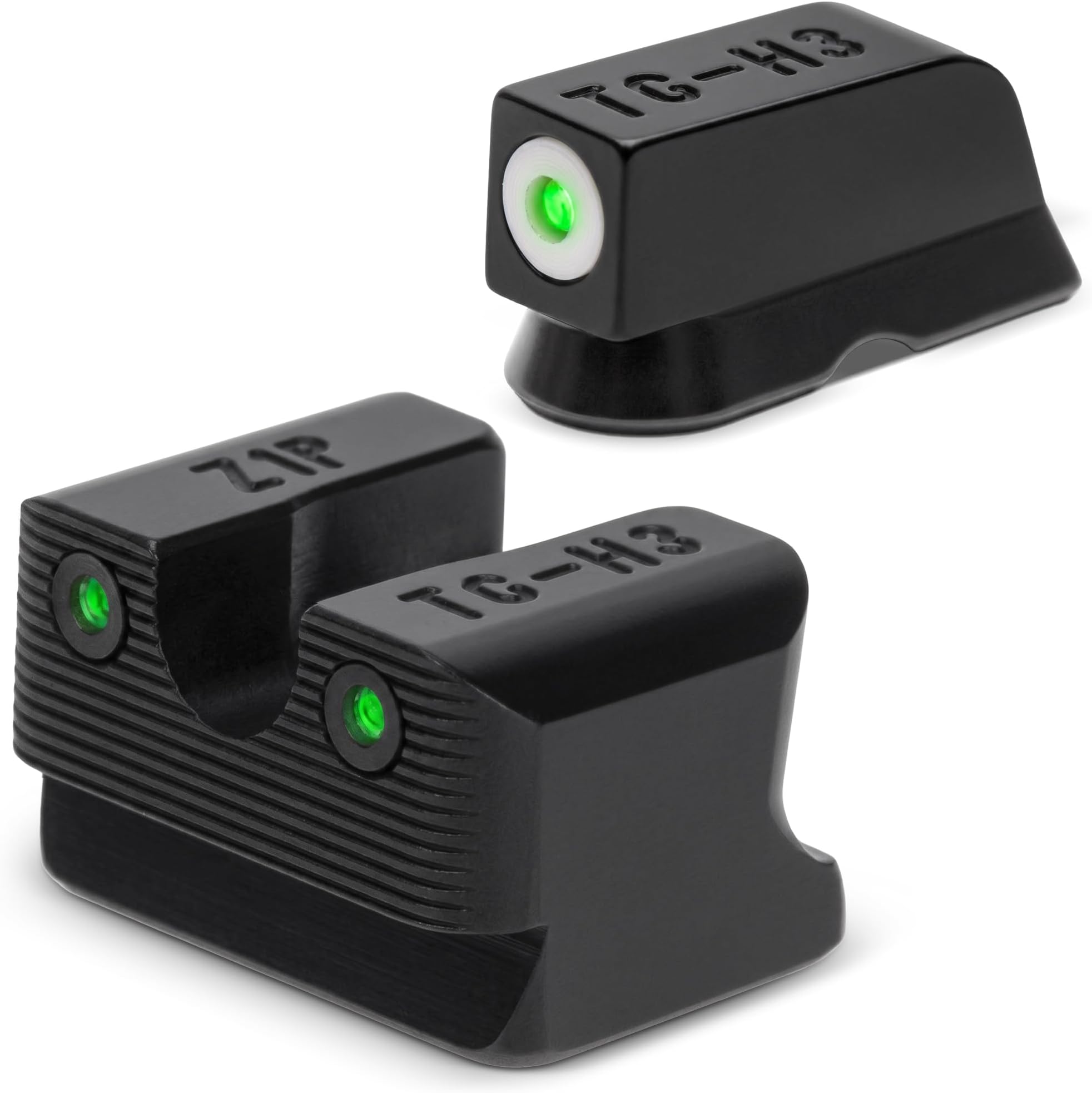 Tritium Pro Handgun Night Sights, Compatible with CZ Handguns Compact Gun Sights with Daylight White Dots, Night Tritium Dots & Focus Lock Front Ring