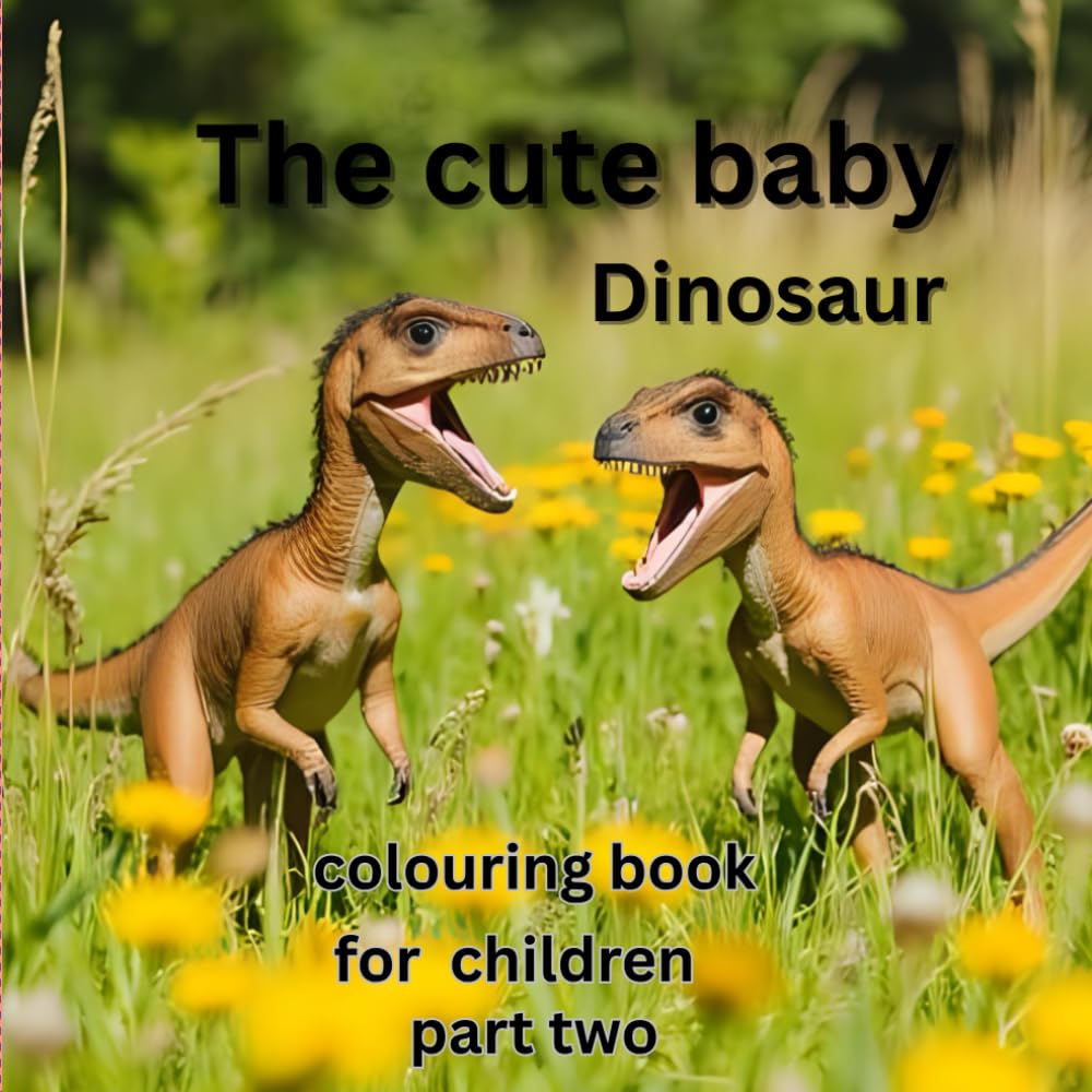 The cute Baby Dinosaur colouring book for children part two
